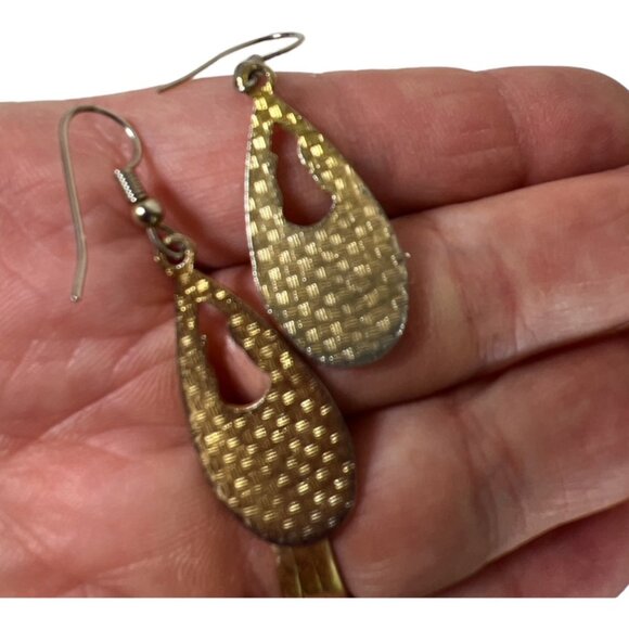 Enamel Columbine Dangle Earrings - Picture 2 of 3